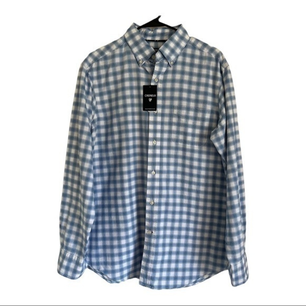 Daniel Cremieux Classic Blue Mens Check Button Down Long Sleeve Shirt Size M